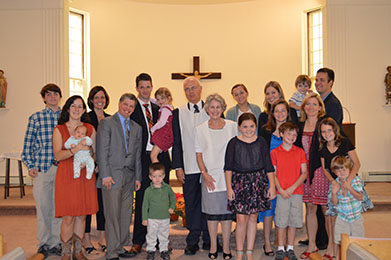 Tom and Sally W. with extended family.